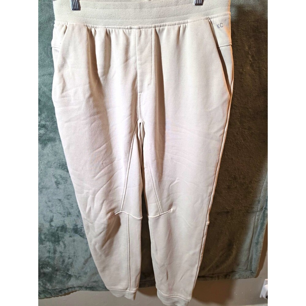 Kenneth Cole Active Women's Beige Fleece Jogger Sweatpants Size Medium
